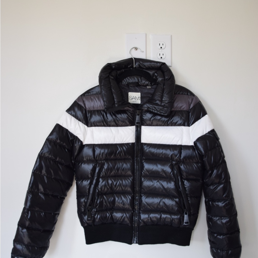 SAM Black and White Puffer Jacket